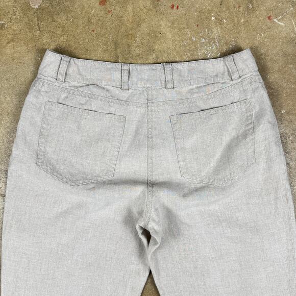Eileen Fisher Women’s Petite Small Organic‎ Linen Pants Stone Straight Leg - Picture 6 of 14